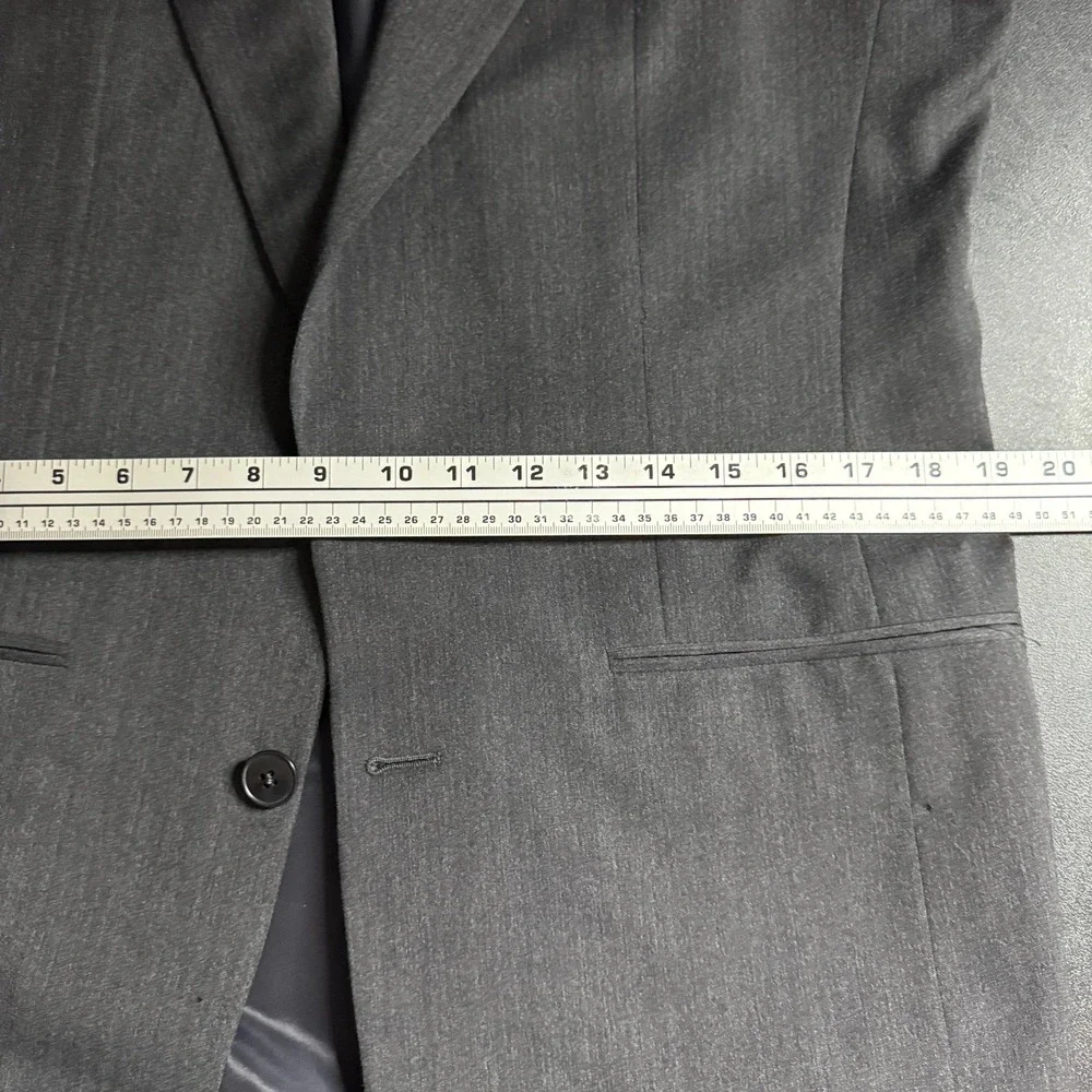 Cerruti 1881‎ Harry Rosen USA Men's Suit 38R 31W Solid Gray 2-Button Wool